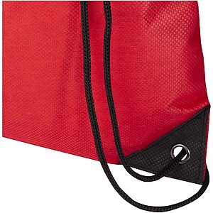 Evergreen GRS recycled non-woven drawstring bag 5L, red