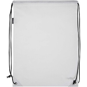 Evergreen GRS recycled non-woven drawstring bag 5L, white