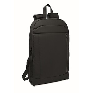 Expandable 600D RPET backpack, black