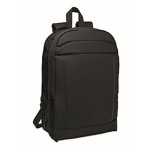 Expandable 600D RPET backpack, black