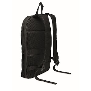 Expandable 600D RPET backpack, black