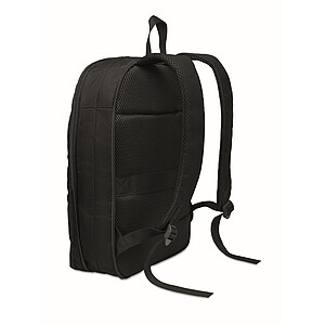 Expandable 600D RPET backpack, black