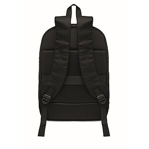Expandable 600D RPET backpack, black