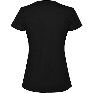 Extreme short sleeve womens t-shirt, solid black