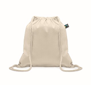 Fairtrade cotton drawstring bag