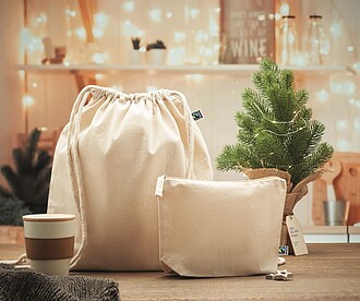 Fairtrade cotton drawstring bag