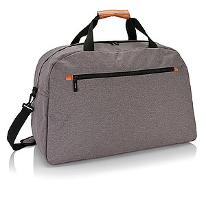 Fashion duo tone travel bag, grey