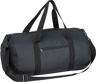 Faux leather weekender, black