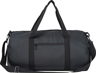 Faux leather weekender, black