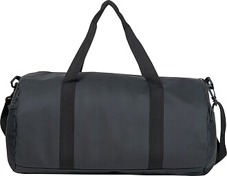 Faux leather weekender, black