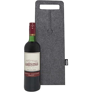 Felta 75 cl GRS recycled felt wine bag, medium grey