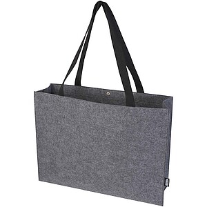 Felta GRS recycled felt gusset tote bag 20L, medium grey