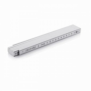 Fibreglass folding rule, white