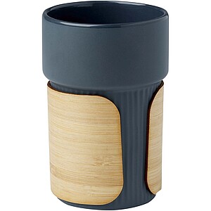 Fika 340 ml tumbler with bamboo sleeve, hale blue