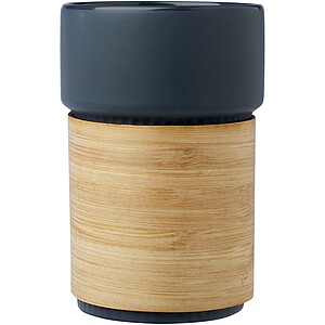 Fika 340 ml tumbler with bamboo sleeve, hale blue