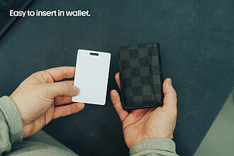 Findcard RCS recycled plastic item finder card, white