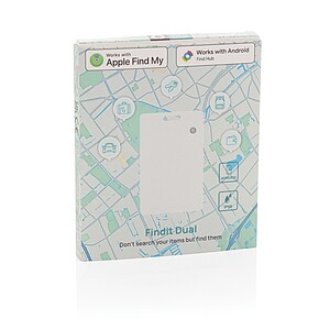 Findit Dual RCS rplastic ultra-thin finder card rechargeable, white