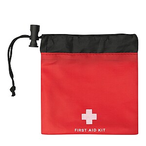 First aid kit, 13 pieces, red
