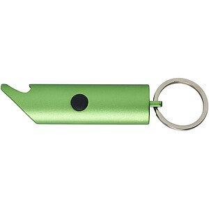 Flare RCS recycled aluminium IPX LED light and bottle opener with keychain