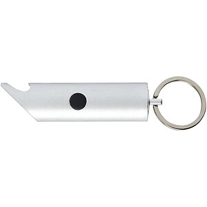Flare RCS recycled aluminium IPX LED light and bottle opener with keychain