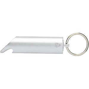 Flare RCS recycled aluminium IPX LED light and bottle opener with keychain