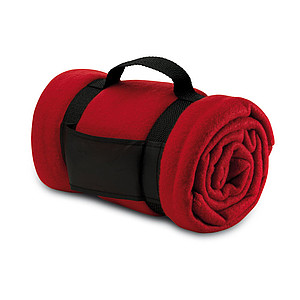 Fleece blanket, red