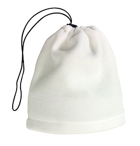 Fleece scarf-hat "Various",colour white