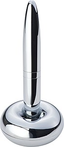 Floating pen with matching chrome base., grey