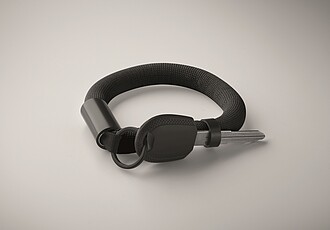Floating wristband key ring, black