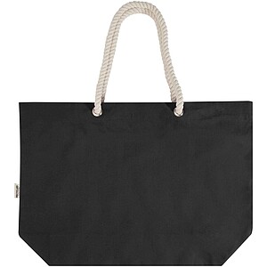 Florida 270 g/m2 GRS recycled beach tote bag 18L, solid black
