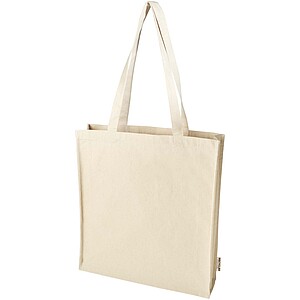 Florida 270 g/m2 GRS recycled gusset tote bag 14L, natural