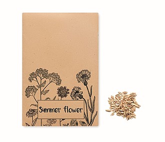 Flowers mix seeds in envelope