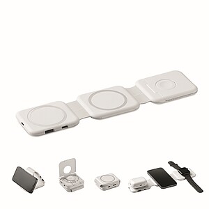 Foldable charging station, white