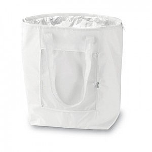 Foldable cooler shopping bag, white