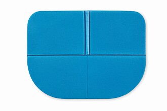 Foldable outdoor seat cushion, baby blue