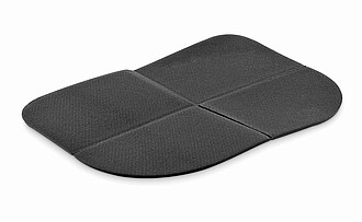 Foldable outdoor seat cushion, black