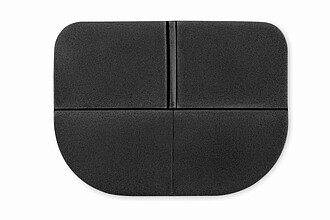 Foldable outdoor seat cushion, black