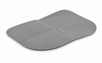 Foldable outdoor seat cushion, stone grey