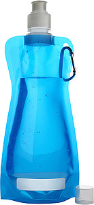 Foldable plastic water bottle Pale blue