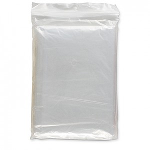 Foldable raincoat in polybag, transparent