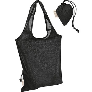 Foldable shopping bag, black