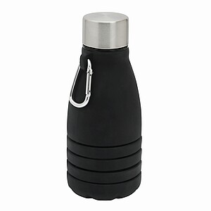 Foldable silicone bottle, black