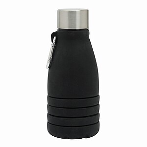 Foldable silicone bottle, black