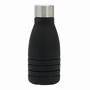 Foldable silicone bottle, black
