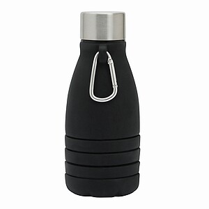 Foldable silicone bottle, black