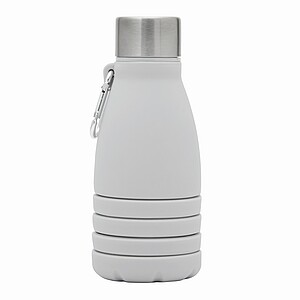 Foldable silicone bottle, grey