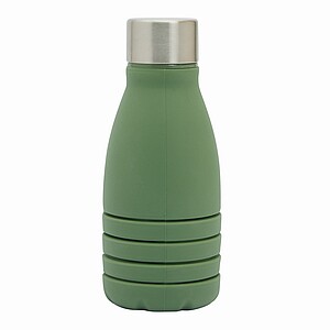 Foldable silicone bottle, military green