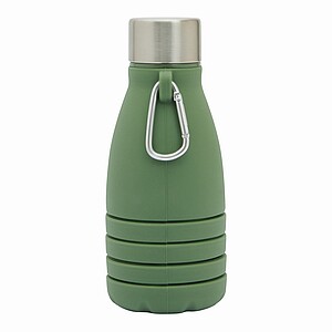 Foldable silicone bottle, military green