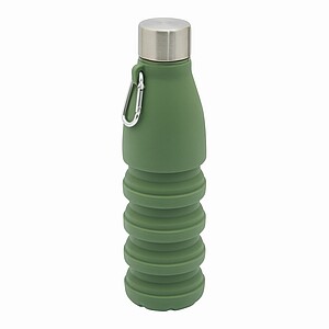 Foldable silicone bottle, military green