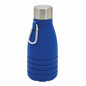 Foldable silicone bottle, royal blue